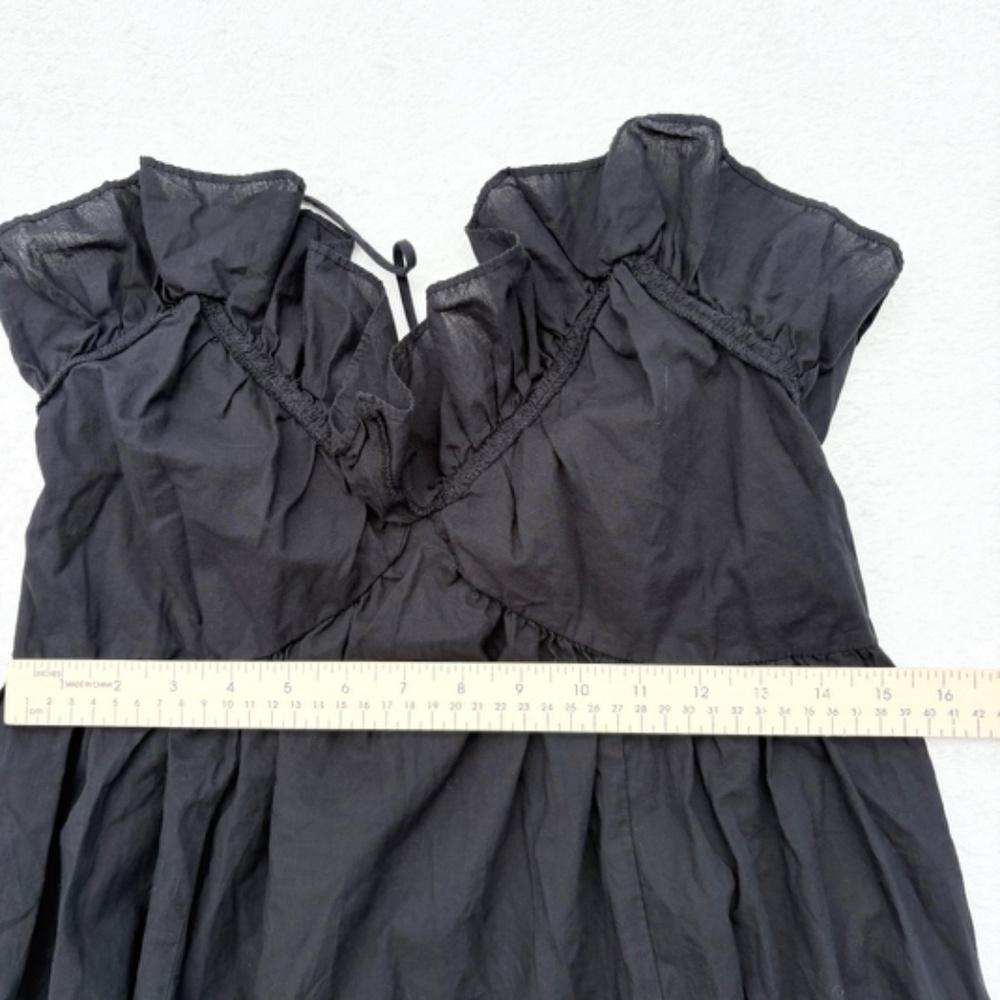 H&M Off-The-Shoulder Dress w/‎ Ruffled Neckline Womens Medium Black - Picture 10 of 10